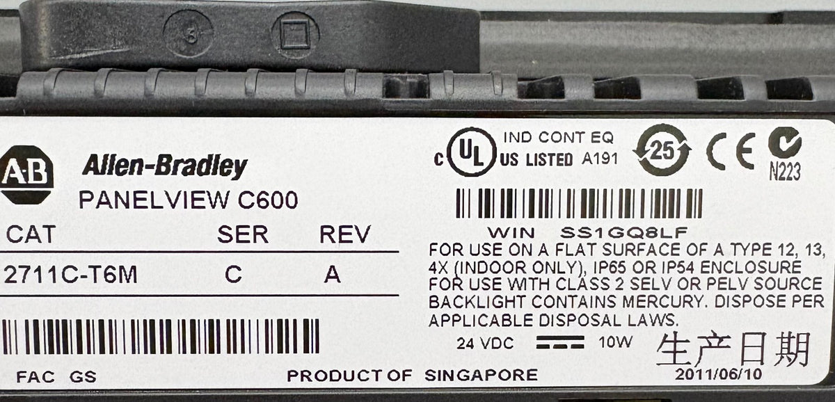 AB ALLEN BRADLEY 2711C-T6M PANELVIEW C600 COLOR TOUCH SCREEN Parts Repair