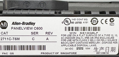 AB ALLEN BRADLEY 2711C-T6M PANELVIEW C600 COLOR TOUCH SCREEN Parts Repair