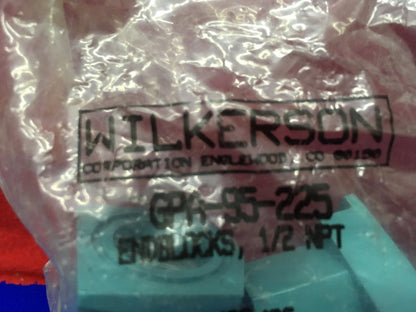 Qté 4 paquets - Bloc d'extrémité modulaire Wilkerson GPA-95-225 1/2" NPT