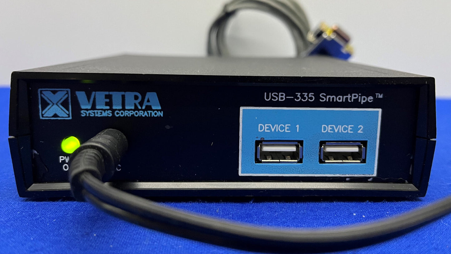 VETRA SYSTEMS SMARTPIPE™ USB-335 コンバータ 2 ポート USB ハブ (電源付き)