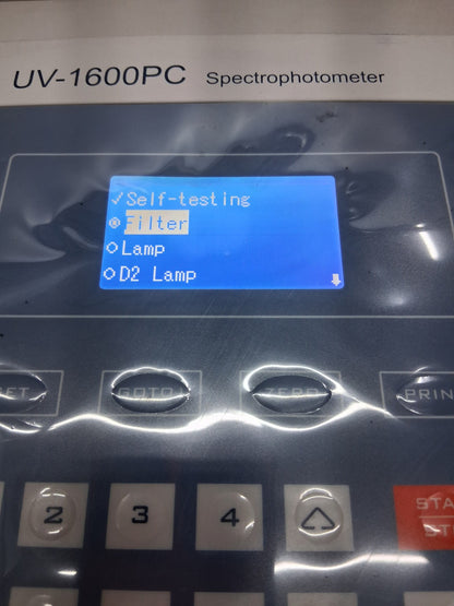 VWR UV-1600PC SPECTROPHOTOMETER 110 V AC 120 W 60 HZ 15A TESTED WORKS