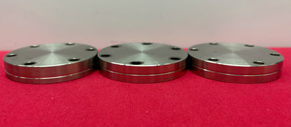 CONFLAT FLANGE BLANK DOUBLE SIDED 2 3/4” STAINLESS STEEL FITTING - 1 LOT QTY 3
