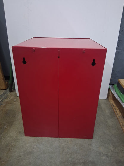 Uline H-2569M-R Flammable Safety Cabinet 4 Gal Countertop Manual Door Red No Key