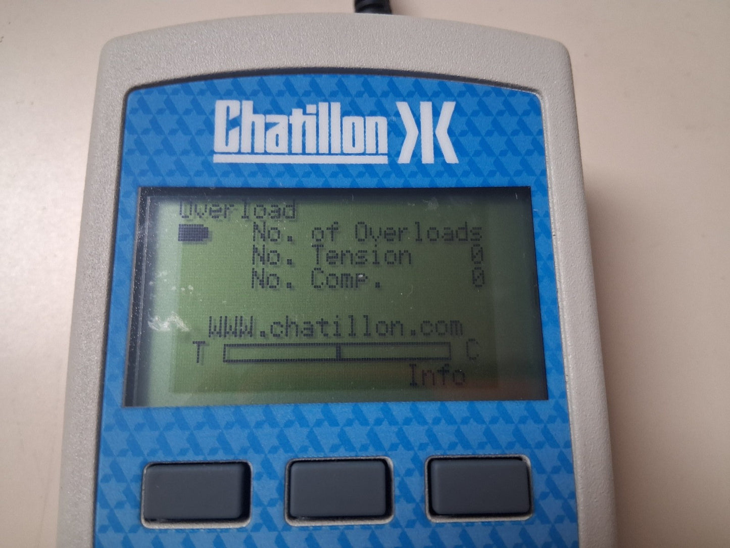 Chatillon Ametek DFS-050 Digital Force Gauge Load Cell  50 lbf w Hard Case Tips