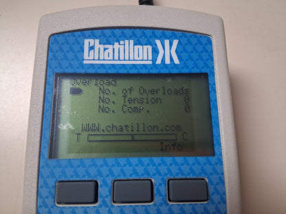 Chatillon Ametek DFS-050 Digital Force Gauge Load Cell  50 lbf w Hard Case Tips