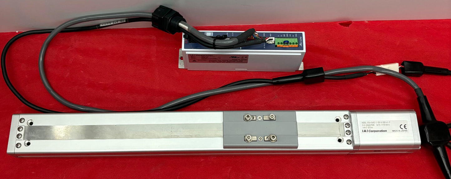 IAI ROBO CYLINDER RCA-SA5C-I-20-3-300-A1-P & CONTROLLER ACON-C-201-NP-2-0  PARTS