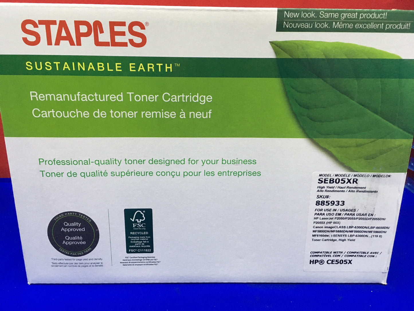 CARTUCCIA TONER RICONDIZIONATA STAPLES SEB05XR / HP CE505X 
