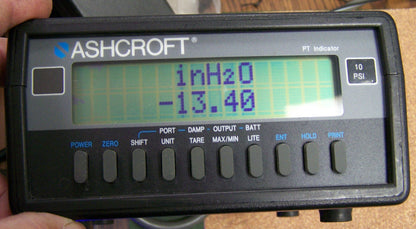 Ashcroft® PT デジタル圧力インジケーター ベンチトップ 温度範囲 32°～120°F