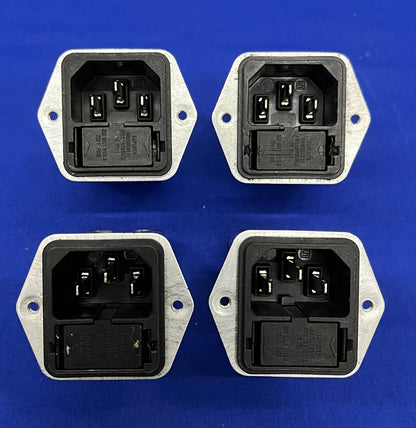 SCHURTER KFA 4301.7209 AC POWER CONNECTOR MODULE RECEPTACLE - HOEVEELHEID 4 ONDERDELEN/REPARATIE