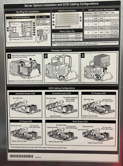HP PROLIANT DL380 6 SLOT FOR HD 6 GB HOT SWAP - NO HD - NO MEMORY - PARTS/REPAIR