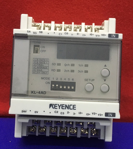 KEYENCE KL-4AD / KL4AD アナログ-デジタル A/D 変換ユニットモジュール