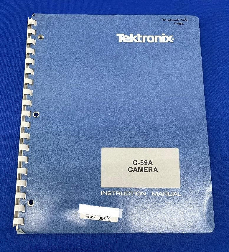 MANUAL DE INSTRUCCIONES DE LA CÁMARA TEKTRONIX C-59A COPYRIGHT 1980 