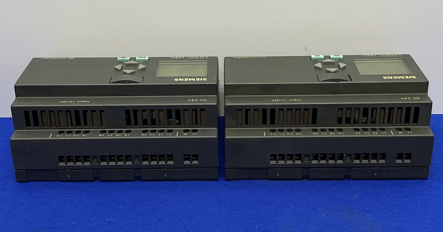 MODULO DI CONTROLLO SIEMENS LOGO! 24RCL 6ED1 053-1HB00-0BA2 - LOTTO DI 2