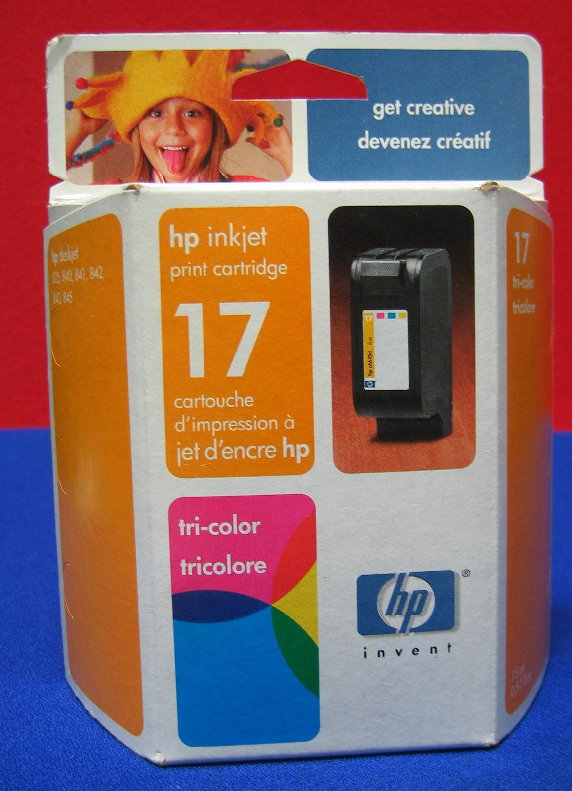 HP HEWLETT PACKARD INKJET PRINT CARTRIDGE 17 TRI-COLOR