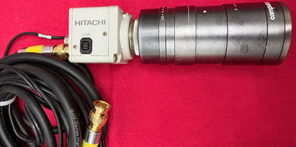 HITACHI KP-D20BU CCD COLOR ANALOG CAMERA w/ COMPUTAR MACRO 10x UV46mm -FOR PARTS
