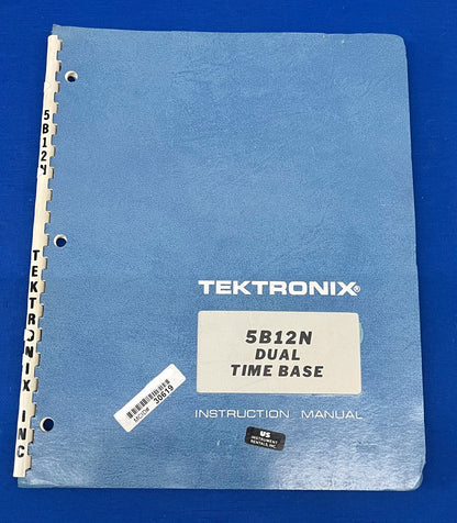 TEKTRONIX 5B12N DUAL TIME BASE INSTRUCTION MANUAL 070-1141-00