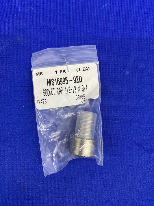 1/2 -13 x 3/4 MS16995-92 SOCKET HEAD CAP SCREW STAINLESS STEEL - QTY 1