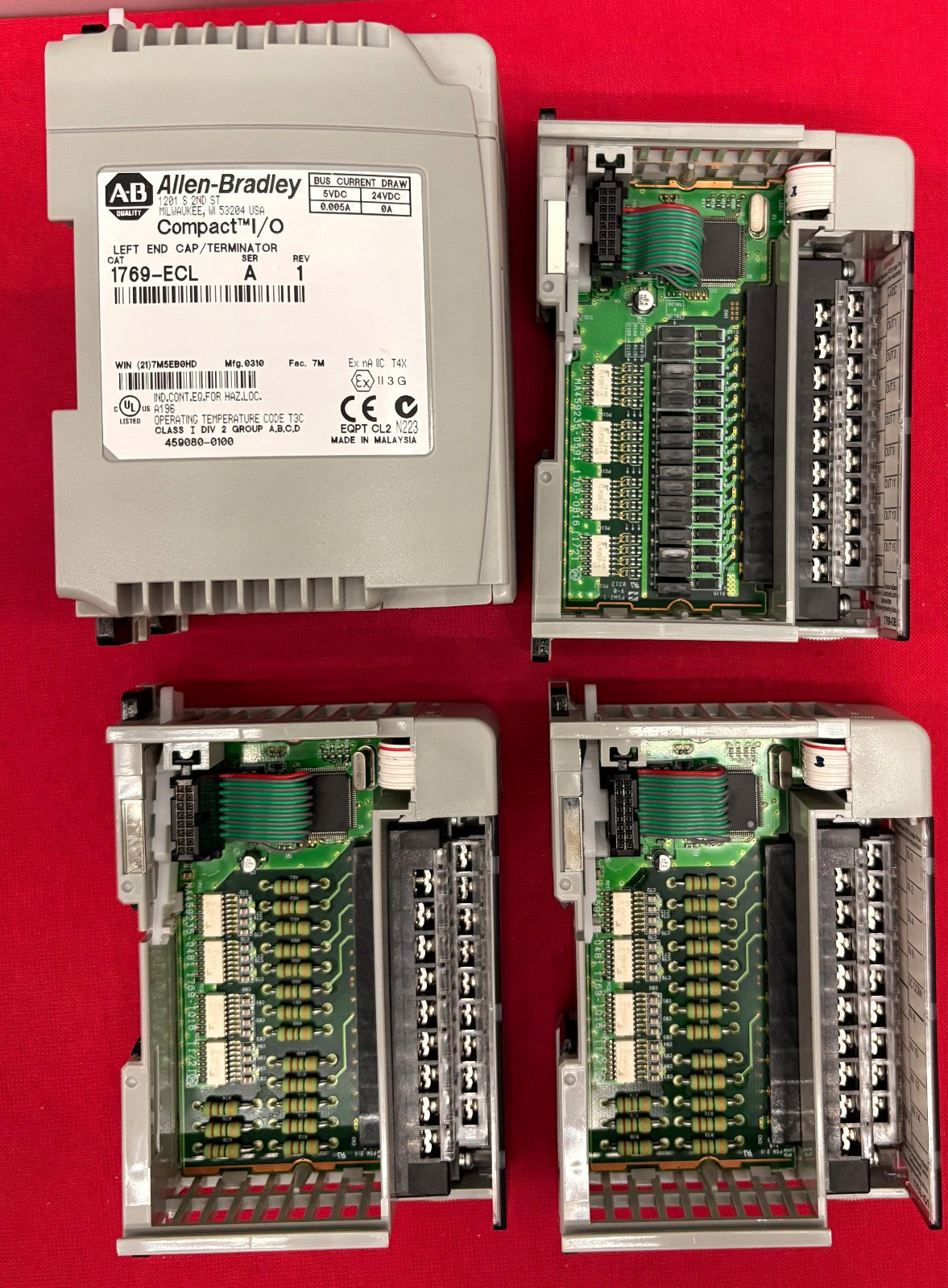 ALLEN BRADLEY 1769-ECL SERA,1769-PA2 SERA ,1769-OB16 SERB,QTY 2 - 1769-IQ16 SERA