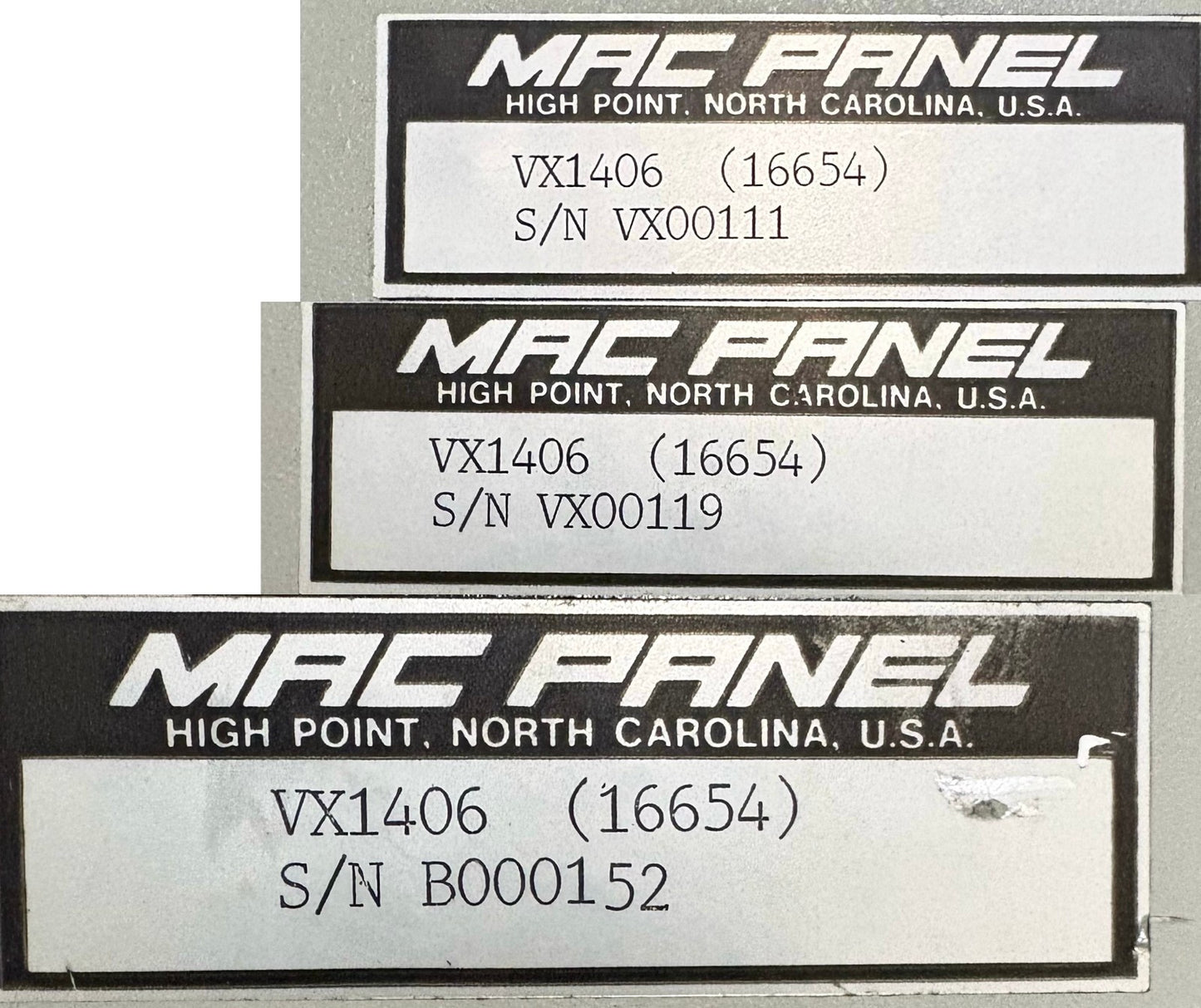 QTY 3 - MAC PANEL VX1406 / VXI BUS VX1406  VXI MAINFRAME POWER MODULE FOR PARTS