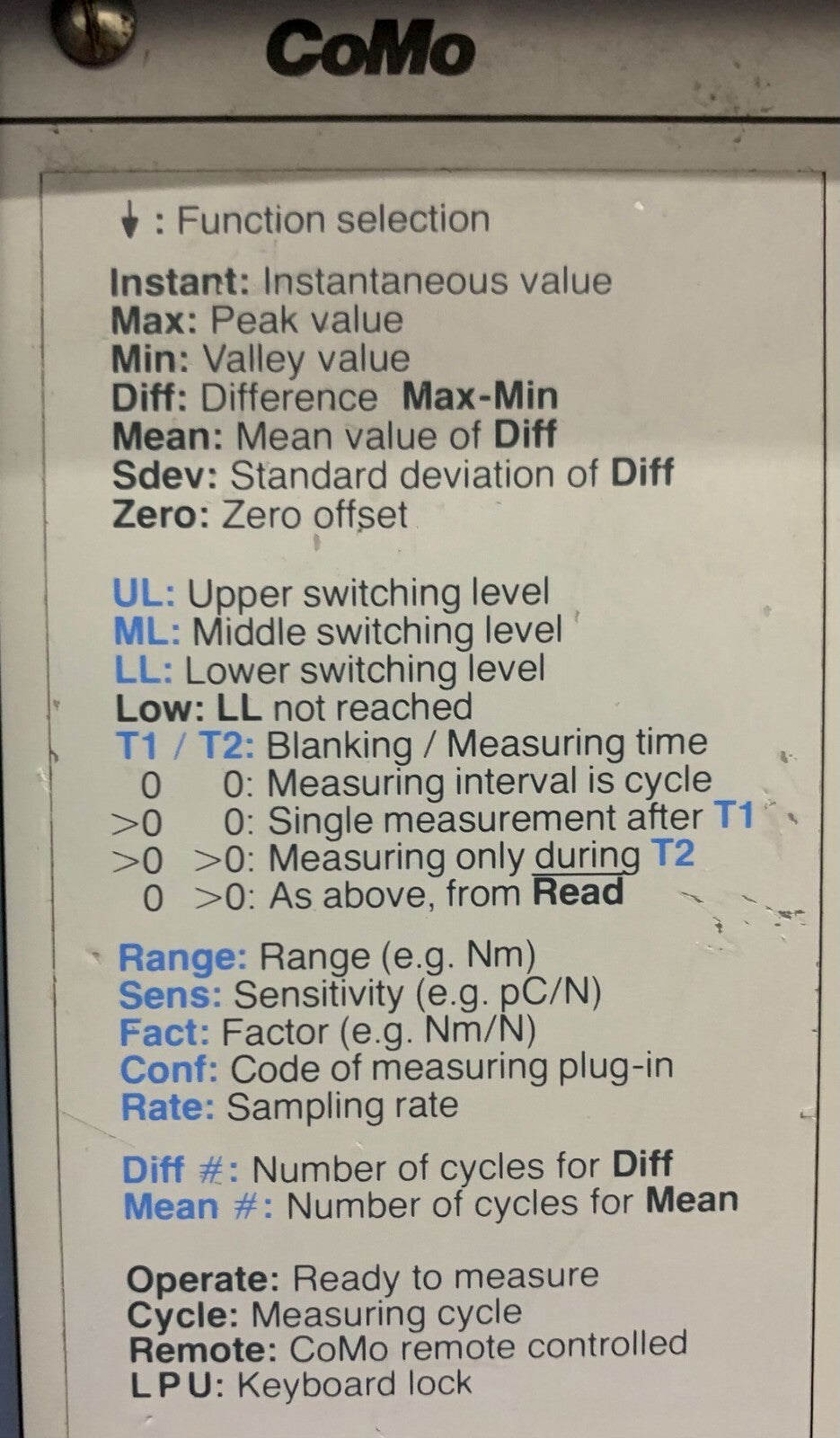 Kistler Instrument CoMo Modul 5851A 220/110V 