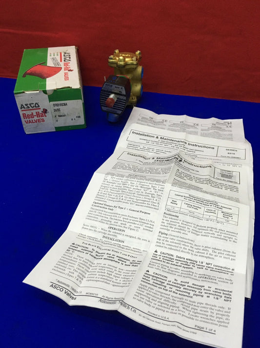 ASCO RED-HAT II EF8316G364 SN F888341 ソレノイドバルブ