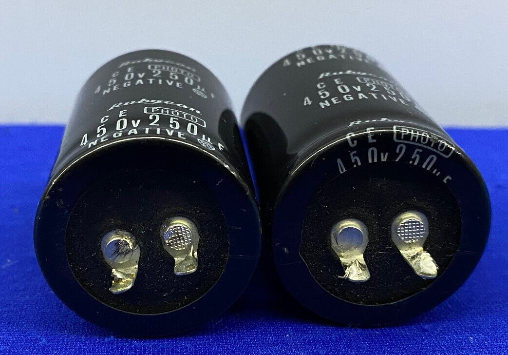 RUBYCON 450V250uF コンデンサ、中古品、「1 ロット 数量 2」として販売