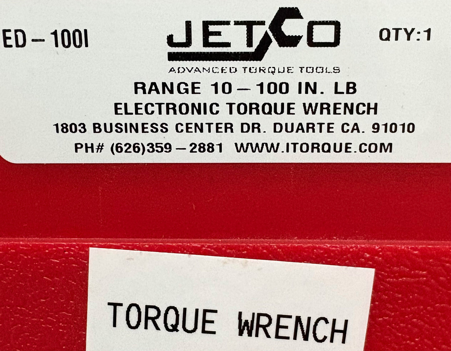 JETCO ED-100I 10-100 IN LB 電子ダイヤルトルクレンチ