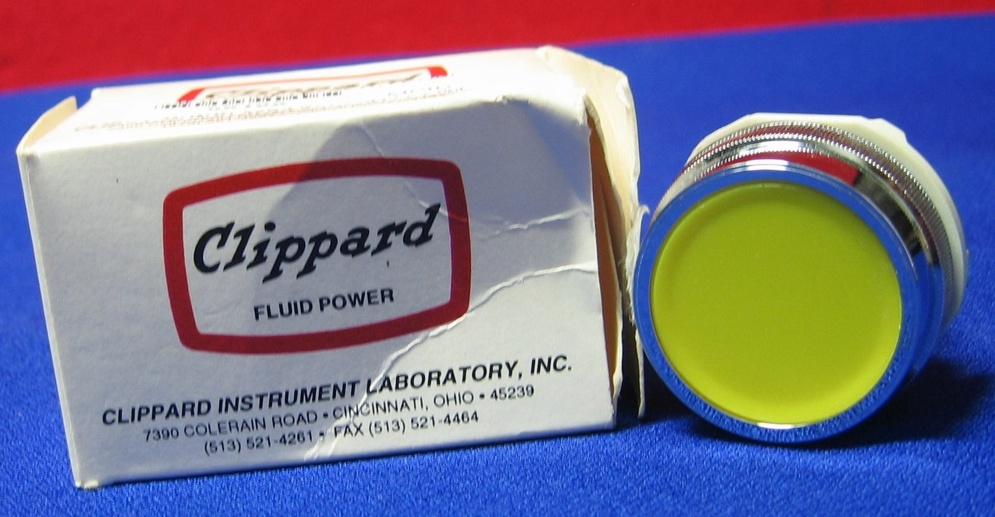 INTERRUPTEUR À BOUTON-POUSSOIR MANUEL CLIPPARD FLUID POWER PL-P2F-Y JAUNE