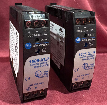 AB ALLEN BRADLEY 1606-XLP / 1606-XLP15E SER A COMPACT POWER SUPPLY - 1 LOT QTY 2