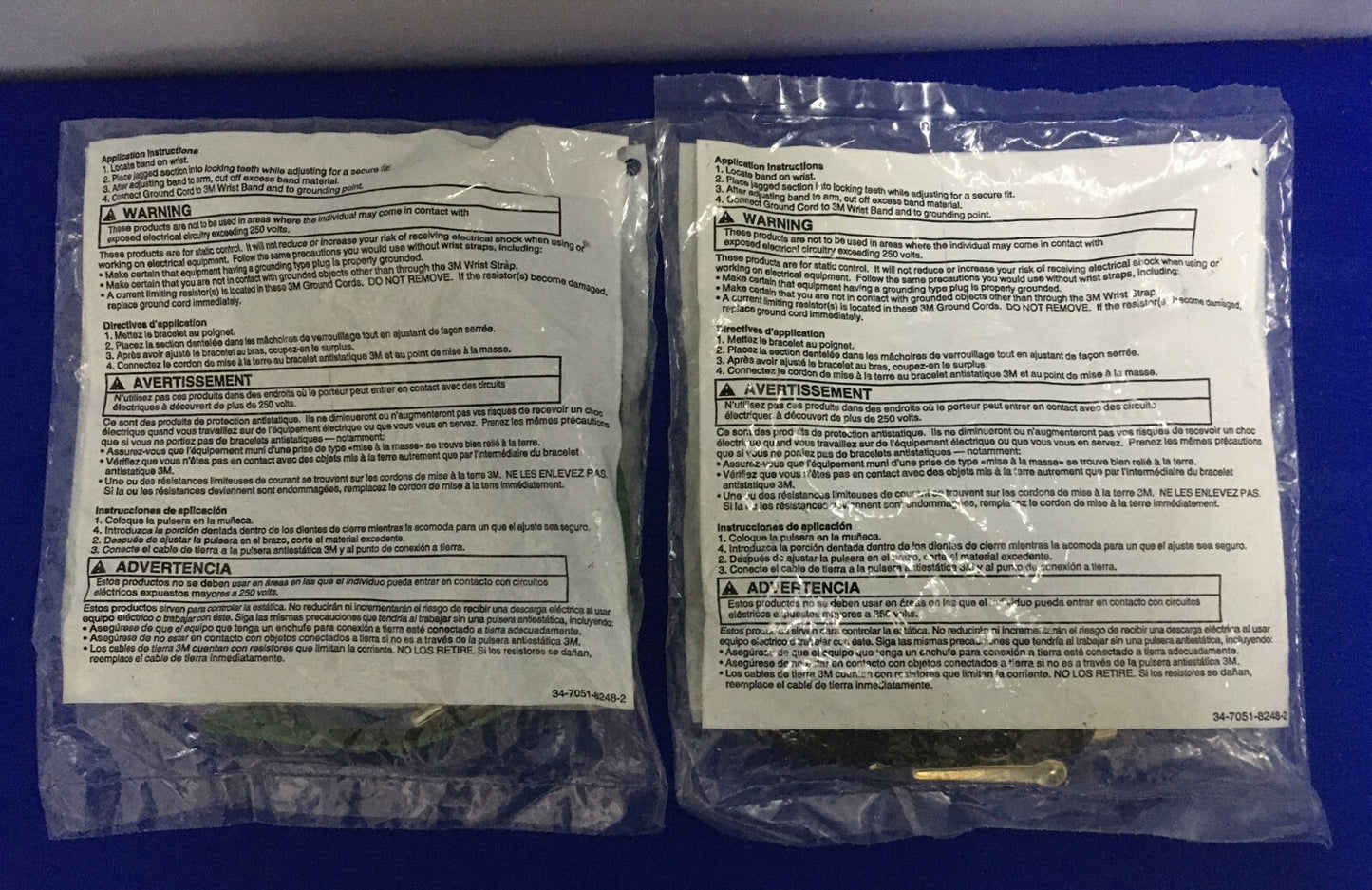 LOT DE 2 - 3M 4651 020390735 98-0798-3504-1 ENSEMBLE DE BRACELETS AVEC CONNEXION 4 mm