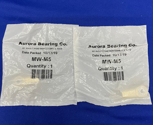 AURORA BEARING  MW-M5  FEMALE ROD END 5mm BORE DIAMETER - 1 LOT QTY 2