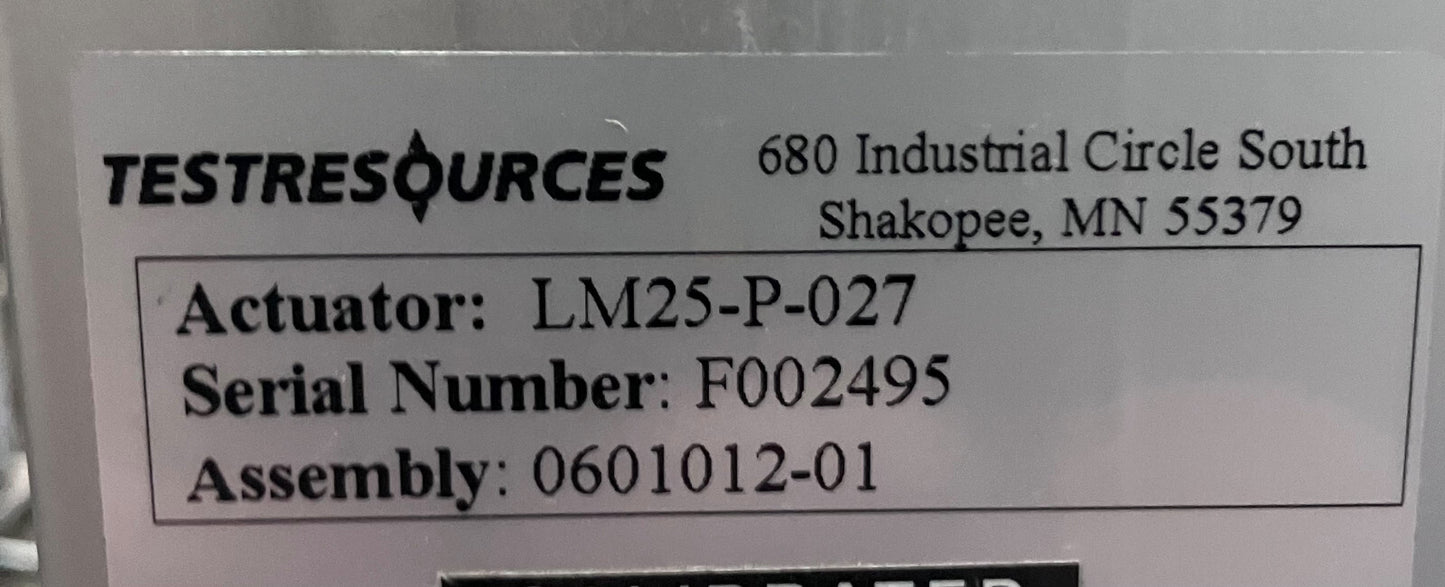 TESTRESOURCES ACTIONNEUR DE TEST FATIQUE (LM25-P-027)
