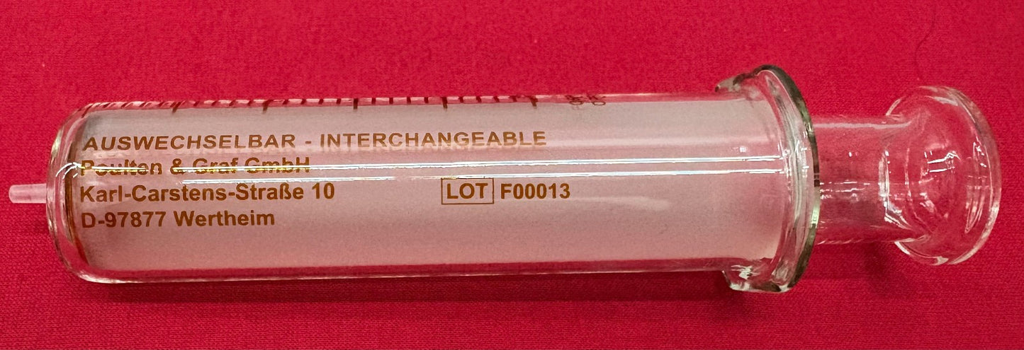 FORTUNA OPTIMA® 100ml GLASS SYRINGE LUER GLASS TIP