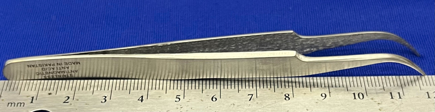 AVEN 7-SA GEBOGENE PINZETTE MIT SUPERFEINE SPITZEN 4 3/4" SS - 1 LOT MENGE 10