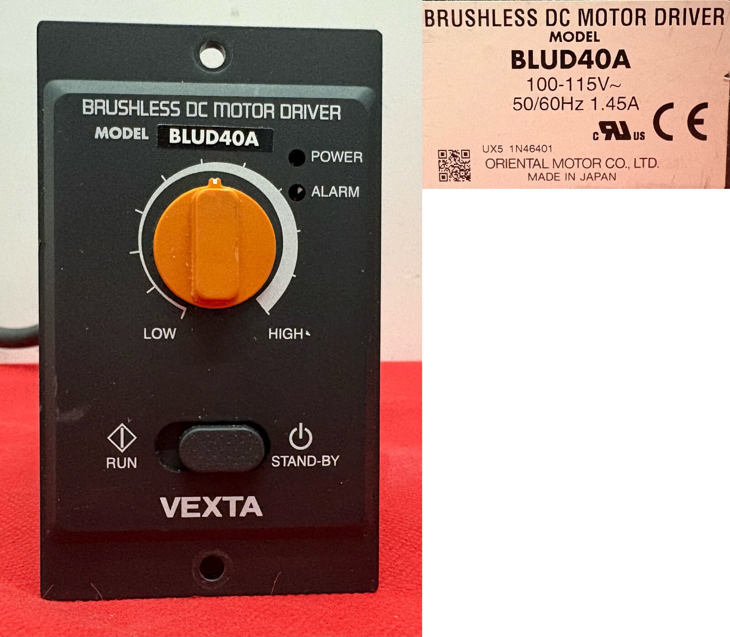 ORIENTAL MOTOR VEXTA BLUD40A BRUSHLESS DC MOTOR DRIVER W/ GFS4G30 GEARHEAD