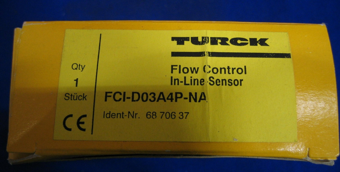TURCK  FLOW CONTROL IN-LINE SENSOR D-45472 FCI-D03A4P-NA