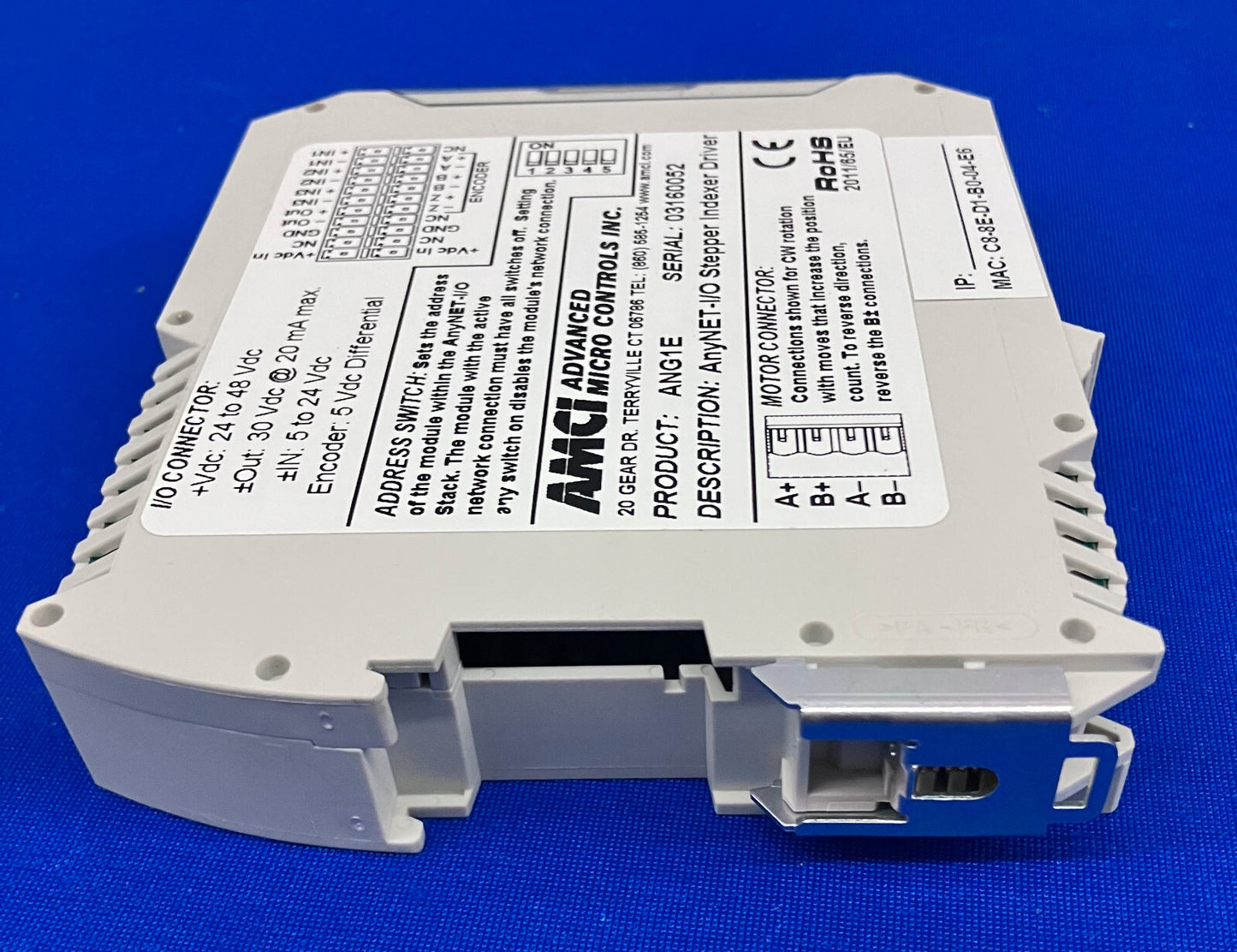 ADVANCED MICRO CONTROLS INC (AMCI) ANG1E ANYNET I/O コネクタ: 24-48 VDC