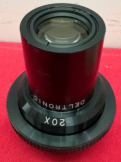 DELTRONIC 20X MAGNIFICATION OPTICAL COMPARATOR LENS - NO MODEL NUMBER