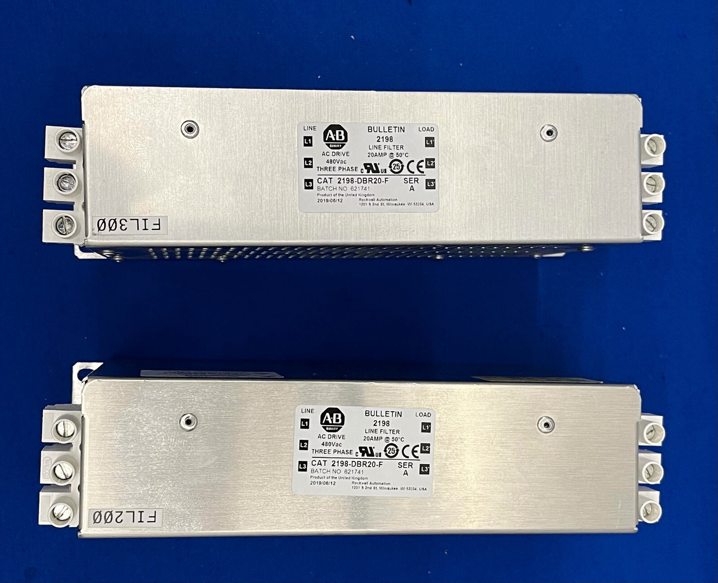 FILTRO DE LÍNEA ENC KINETIX 5700 AB 2198 DE Allen Bradley 2198-DBR20-F SERIE A - CANTIDAD 2