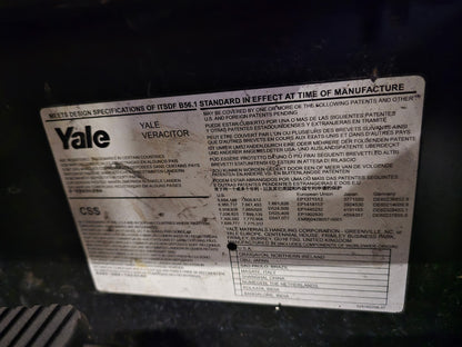 YALE VORKHEFTRUCK ERC030VAN36TE082 36 VOLT INCLUSIEF LADER 2700 lBS MAX 