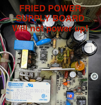 MKS 91-0210 / 210 CHARGED PLATE MONITOR - SUPPLY BOARD DAMAGED - PARTS/REPAIR