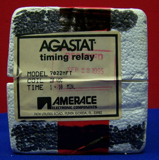 AMERACE ELECTRONIC COMPONENTS AGASTAT 7022MFT タイミングリレー 1-10 分 28VDC