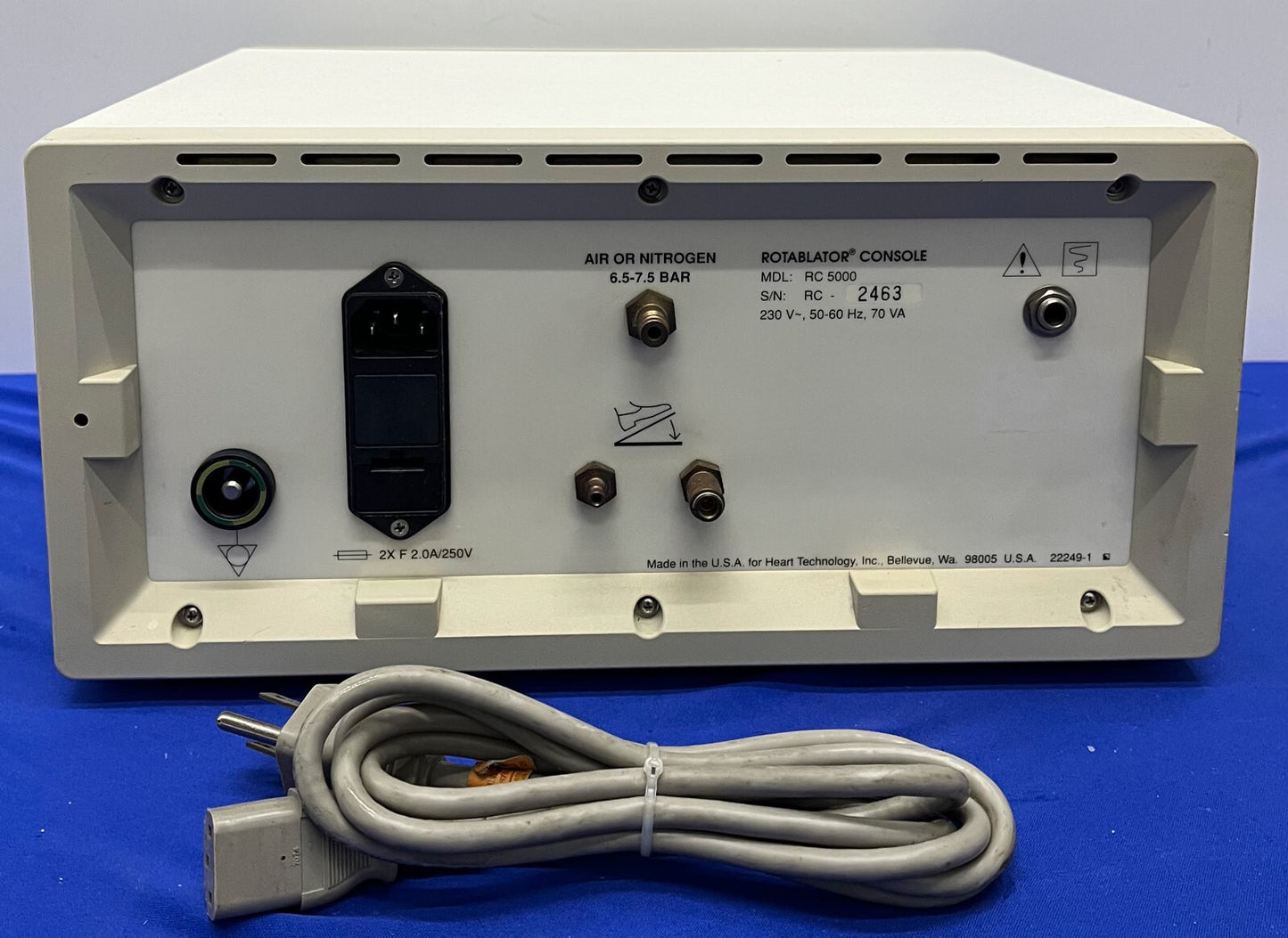 HEART TECHNOLOGY ROTABLATOR®-KONSOLE RC5000 – ARTIKEL FÜR TEILE/REPARATUR