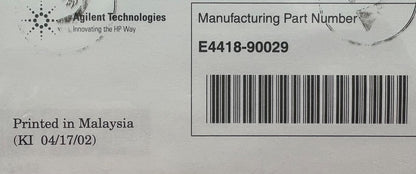 HP AGILENT E4418B/E4419B POWER METER PROGRAMMING GUIDE PN# E4418-90029