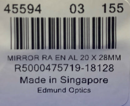 EO Edmund Optics 20MM Verbeterde aluminium gecoate haakse spiegel 45-594 / 45594 