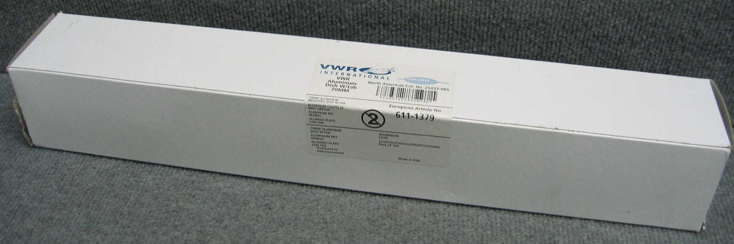 VWR USA n° 25433-085, EU n° 611-137 VWR® VWR® Plat et languette jetables en aluminium ondulé