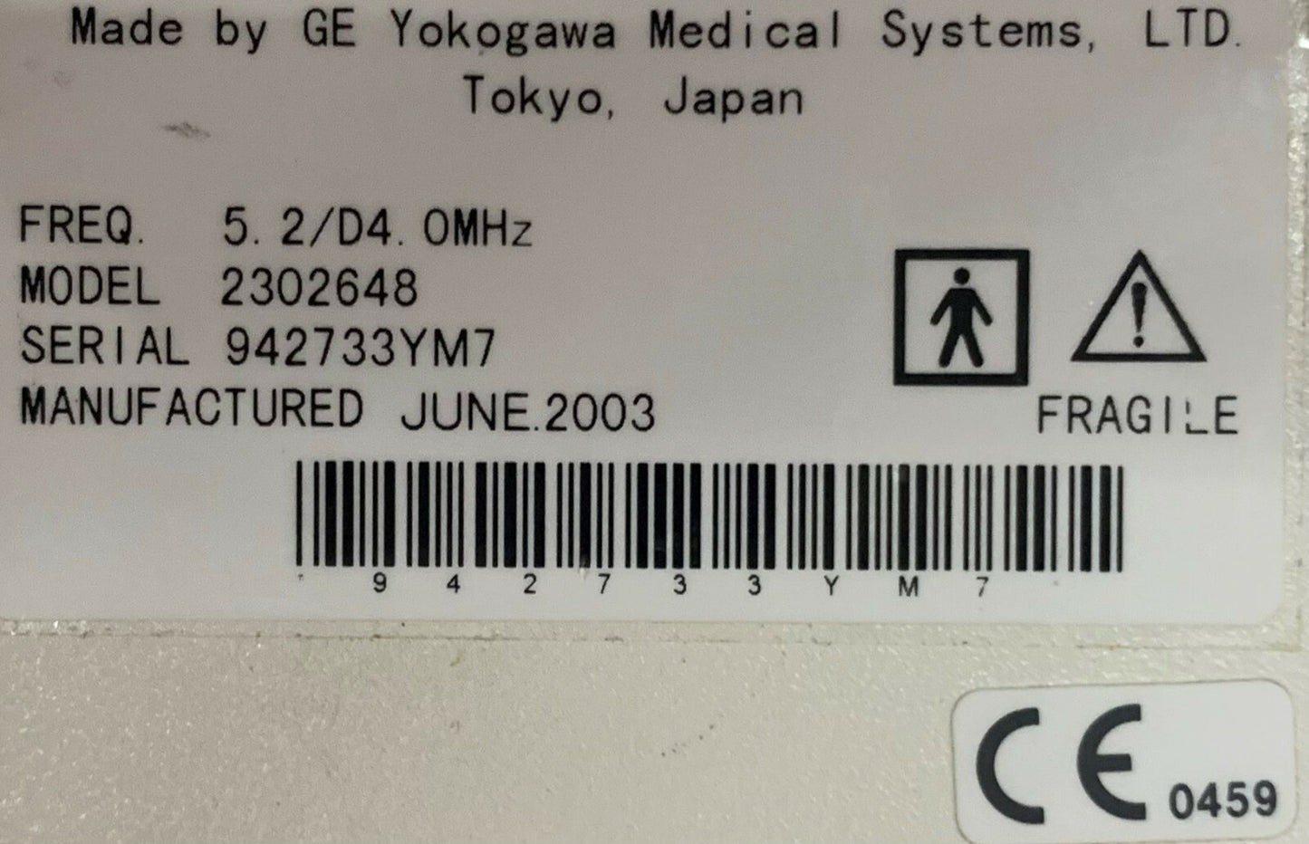 GE 7L Ultraschallwandlersonde Modell 2302648