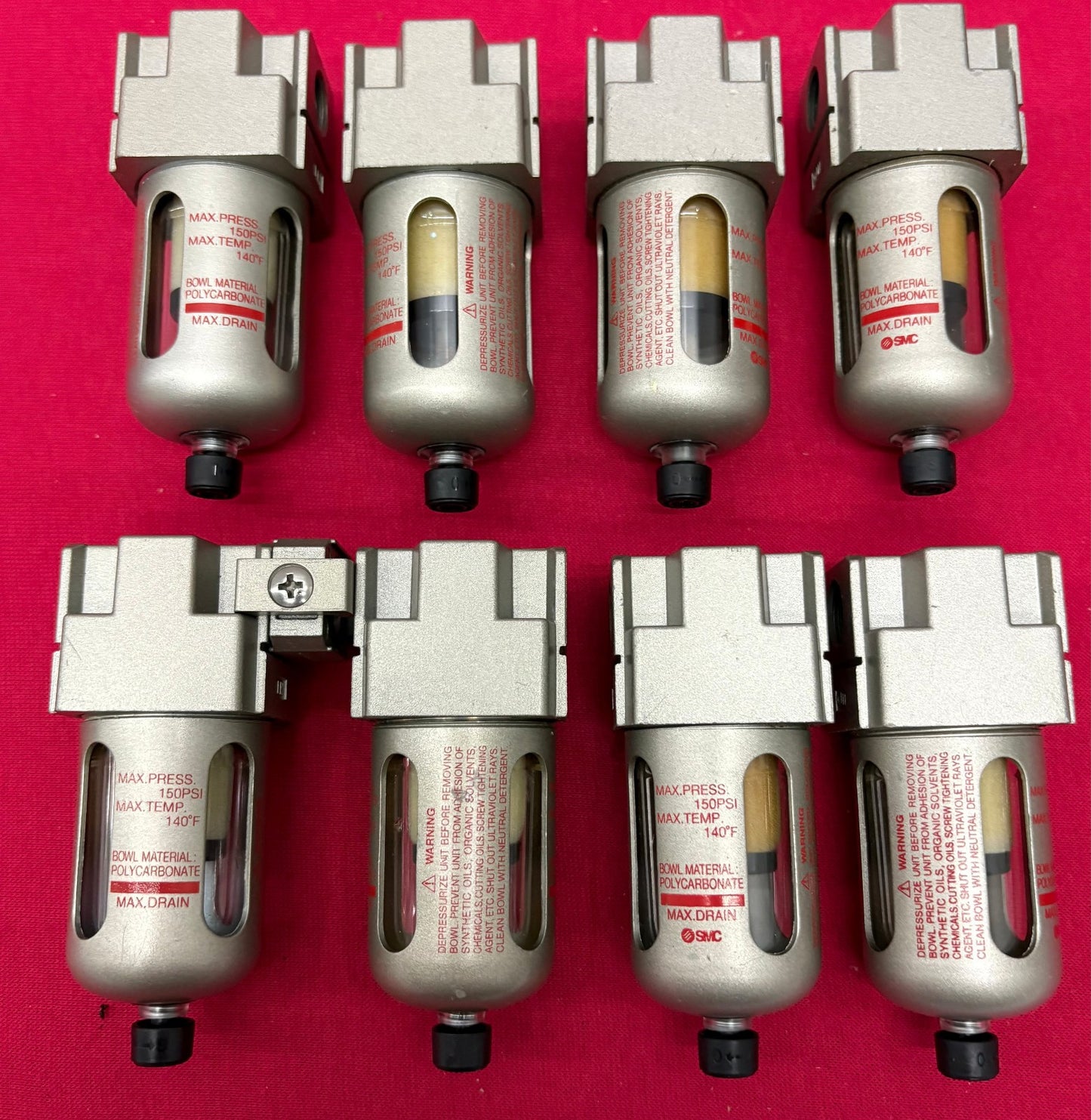 SMC AFM20-N02-CZ MODULAR PNEUMATIC MIST SEPARATOR 150PSI MAX - 1 LOT QTY 8