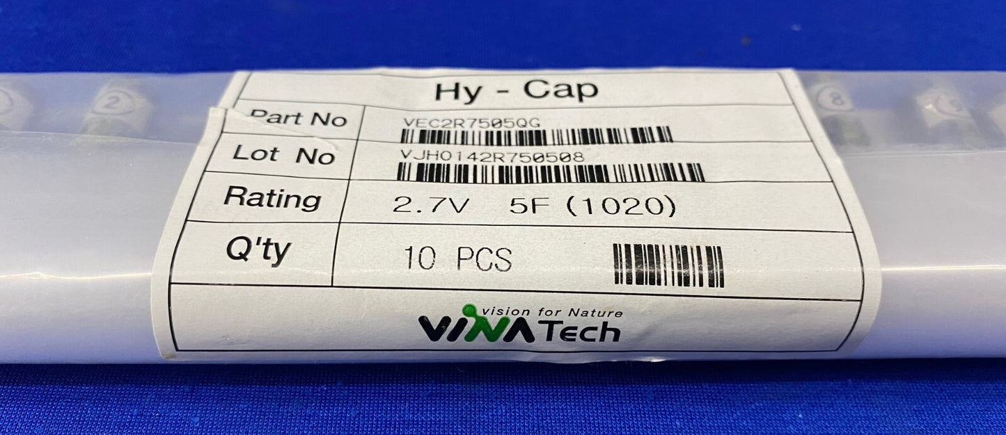 VINATECH HY-CAP VEC2R7505QG SUPERCAPACITOR 2.7V - 1 PACKAGE QTY 10