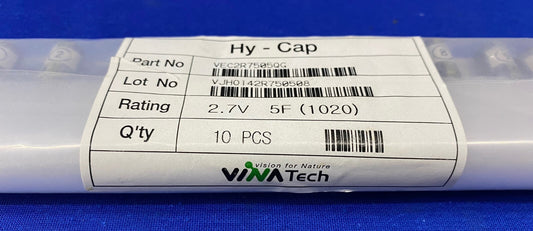 VINATECH HY-CAP VEC2R7505QG SUPERCAPACITOR 2.7V - 1 PACKAGE QTY 10